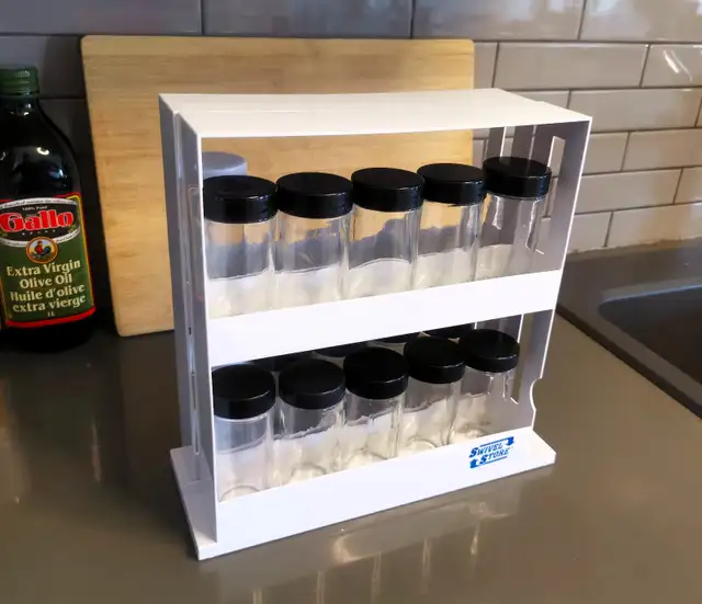 Seasoning Bottle Storage Rack with Bottles - Photo 2