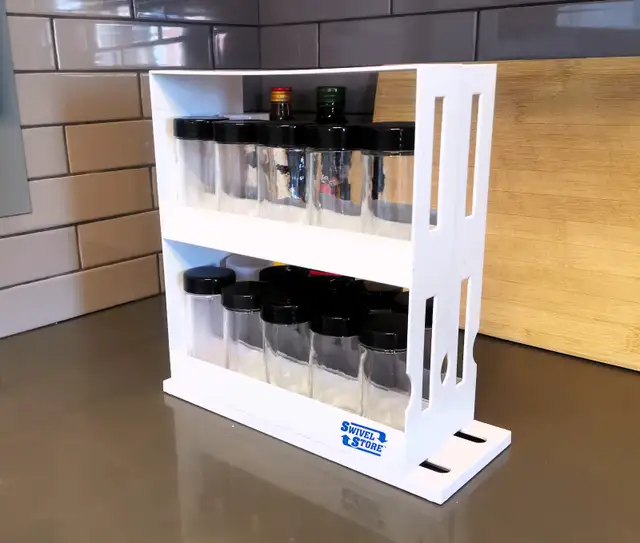 Seasoning Bottle Storage Rack with Bottles - Photo 4