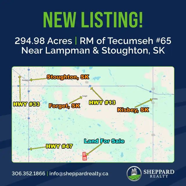 2 Qtrs | RM of Tecumseh #65 | Near Lampman & Stoughton, SK