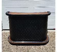 VINTAGE MID CENTURY BLACK CHROME MAN CAVE PARTY BAR