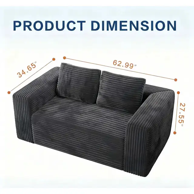 Brand New 63' Compressed 2-seat Loveseat Sofa Couch Special $299
