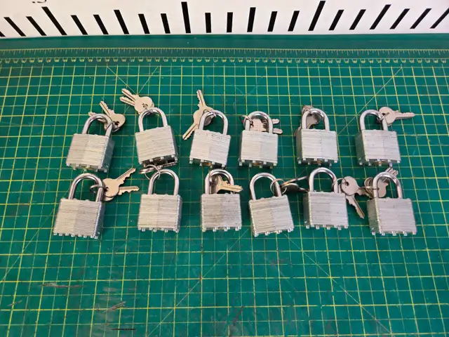 1-9/16 Inch Padlocks Keyed Alike x 12 Units