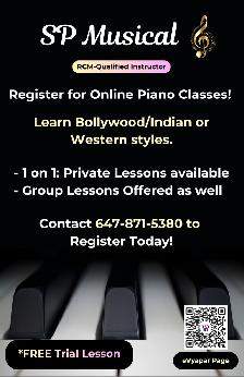Online Piano Classes – Learn Bollywood   Western styles