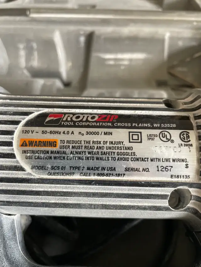 ROTOZIP SPIRAL SAW ORIGINAL CASE GREAT CONDITION - Photo 2