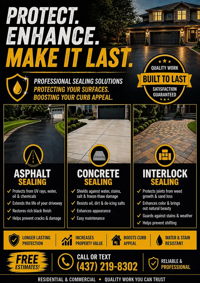 Driveway Sealing – Book today and Save 10%