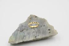 10K 1/2 SIZE BABY RING DIAMOND CUT