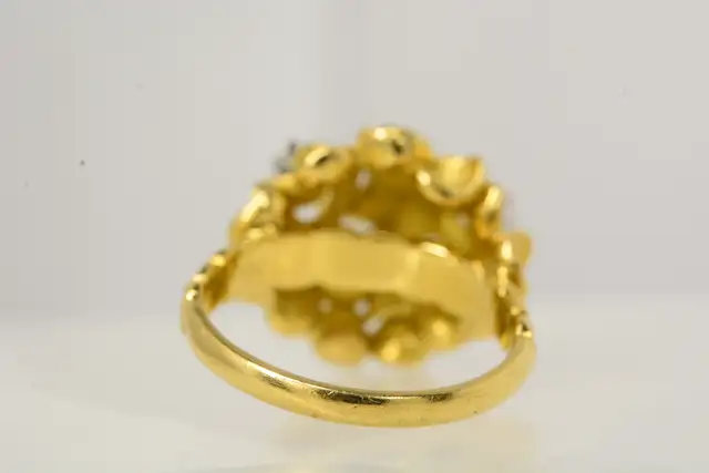18K BIRKS PETAL RING WITH DIAMONDS - Photo 4