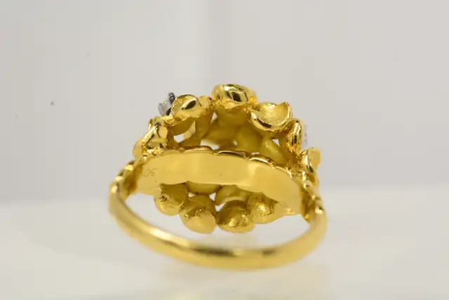 18K BIRKS PETAL RING WITH DIAMONDS - Photo 6