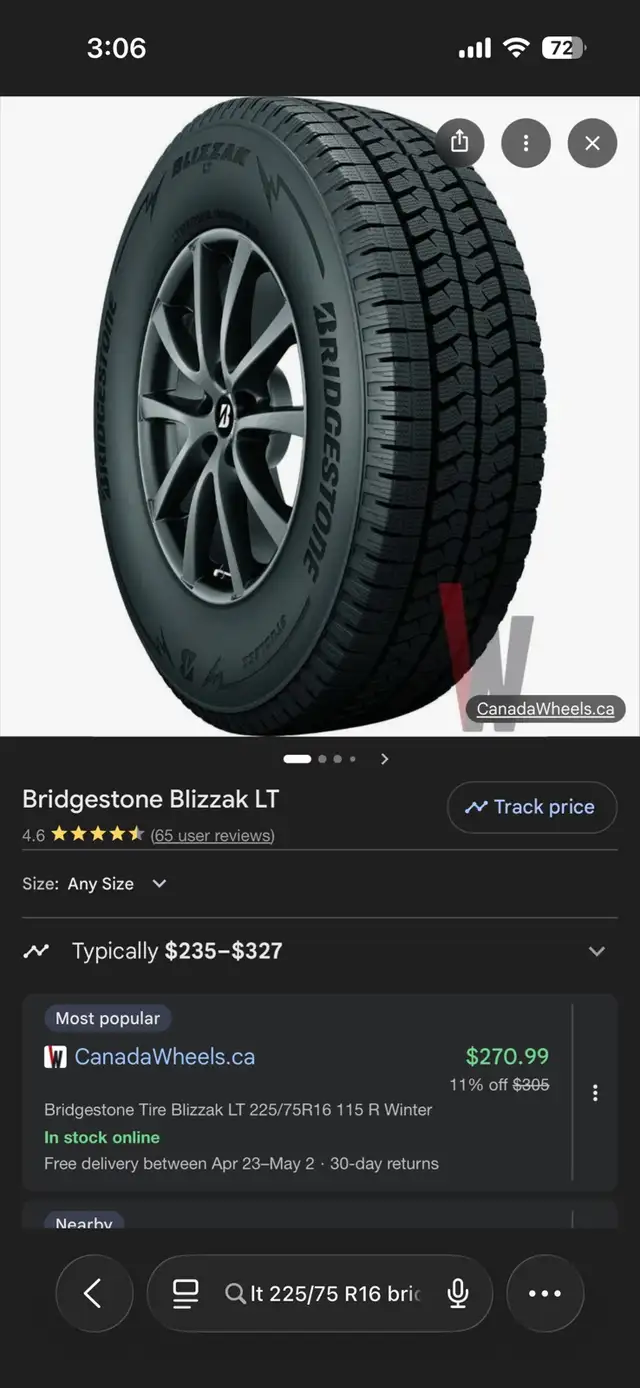 LT225/75R16 Bridgestone (4) 2024 - Photo 3