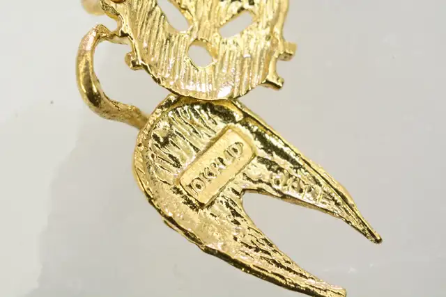 10K VINTAGE STYLE CAT PENDANT - Photo 3