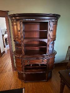 Free delivery used Cherry Wood China Cabinet