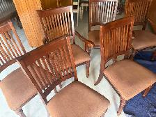 Free delivery used Wooden Dining Table with 6 Chairs - Photo 8