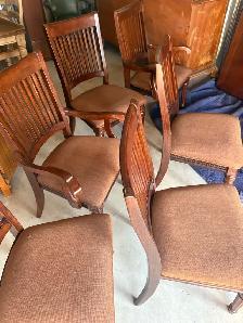 Free delivery used Wooden Dining Table with 6 Chairs - Photo 9