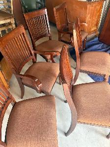 Free delivery used Wooden Dining Table with 6 Chairs - Photo 10