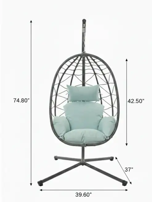 Brand New 1-Seat or 2-Seat Hanging Egg Chair From $149 or $199 - Photo 7