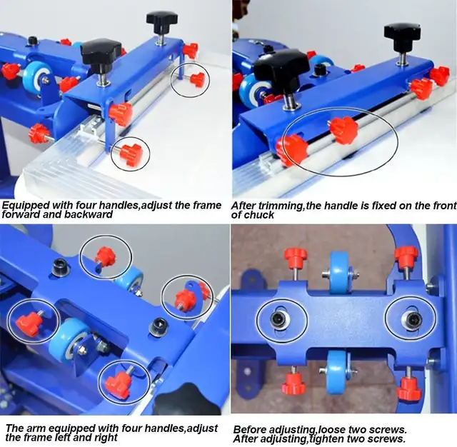 4 Color 4 Station Screen Press Printer with Shirt Pallet 006526 - Photo 3