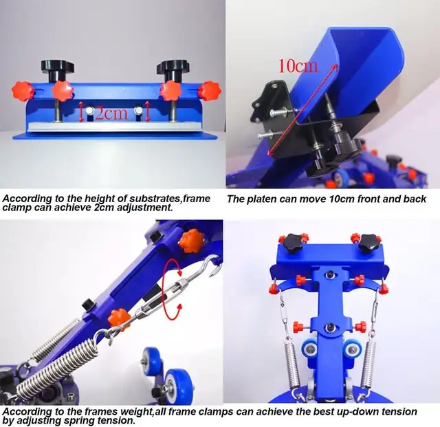 4 Color 4 Station Screen Press Printer with Shirt Pallet 006526 - Photo 4