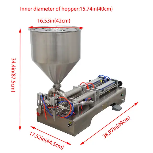 100-1000ml 2 Nozzles Paste Liquid Filling Machine 160403 - Photo 2