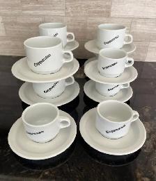 Cappuccino & Espresso Cup Set with Saucers – 10 Pieces