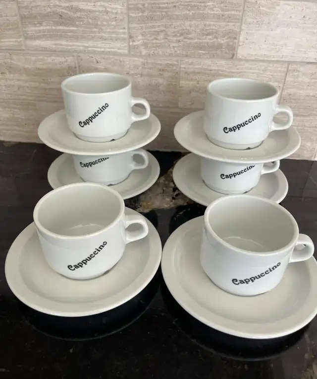 Cappuccino & Espresso Cup Set with Saucers – 10 Pieces - Photo 3