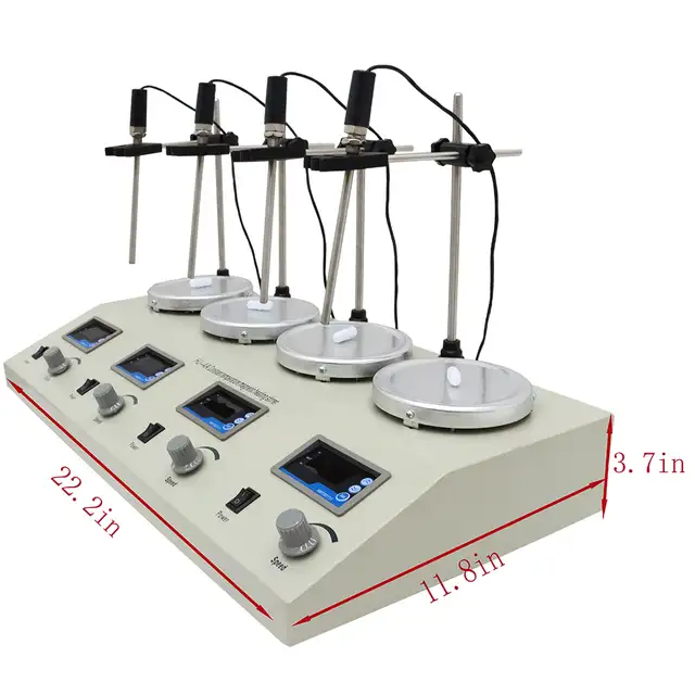 4 Heads Multi unit Digital Thermostatic Magnetic Stirrer 210054 - Photo 2