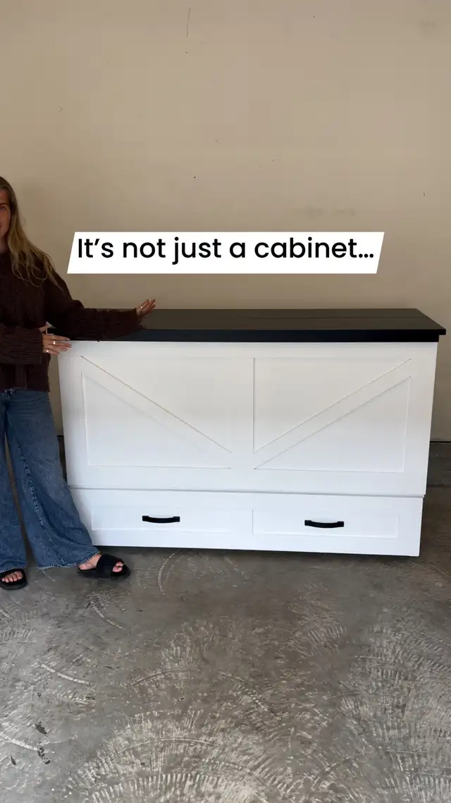 Queen Cabinet Bed – Better Than Murphy Bed (No Install)