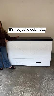 Queen Cabinet Bed – Better Than Murphy Bed (No Install)