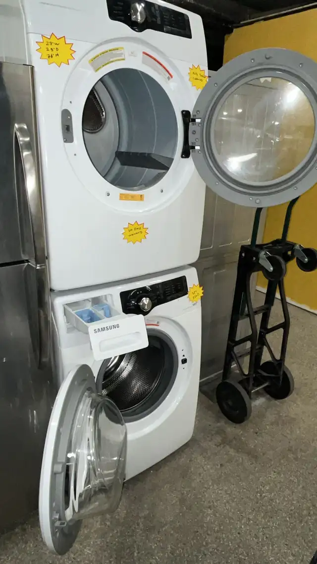Samsung 27" Stackable Washer & Dryer Set Fully Tested - Photo 3
