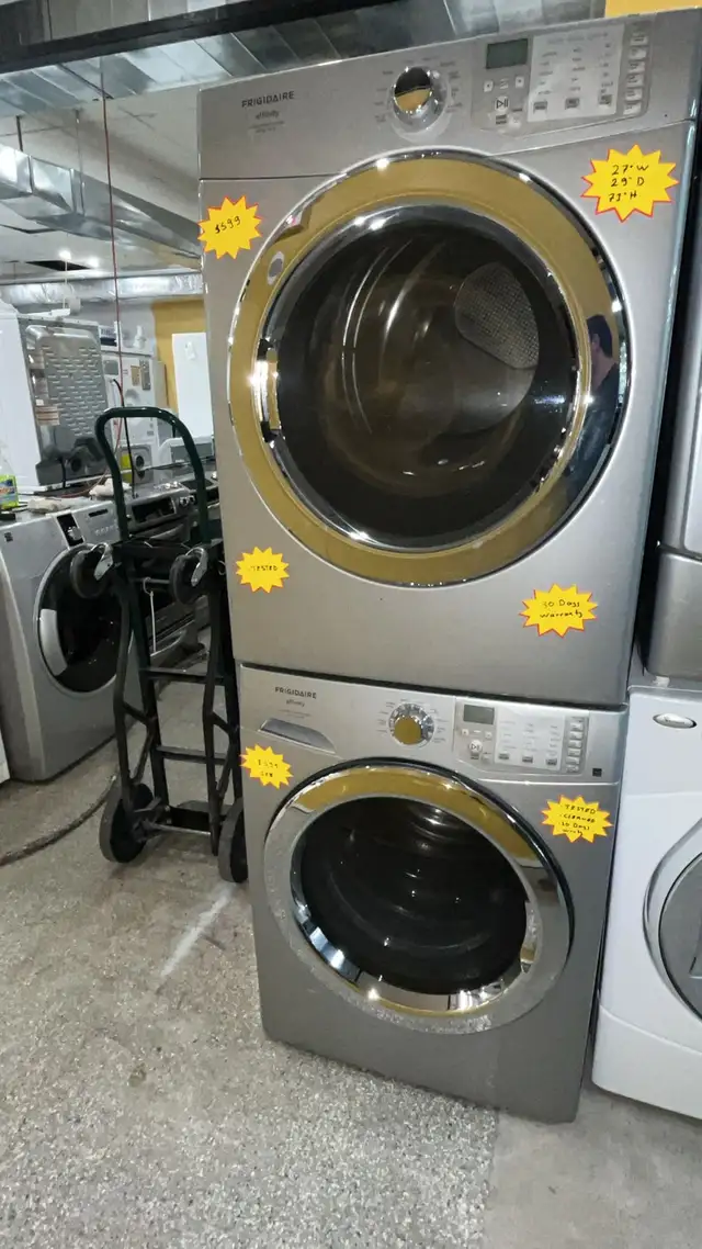 Frigidaire  27" Stackable Washer & Dryer Set Fully Tested - Photo 2