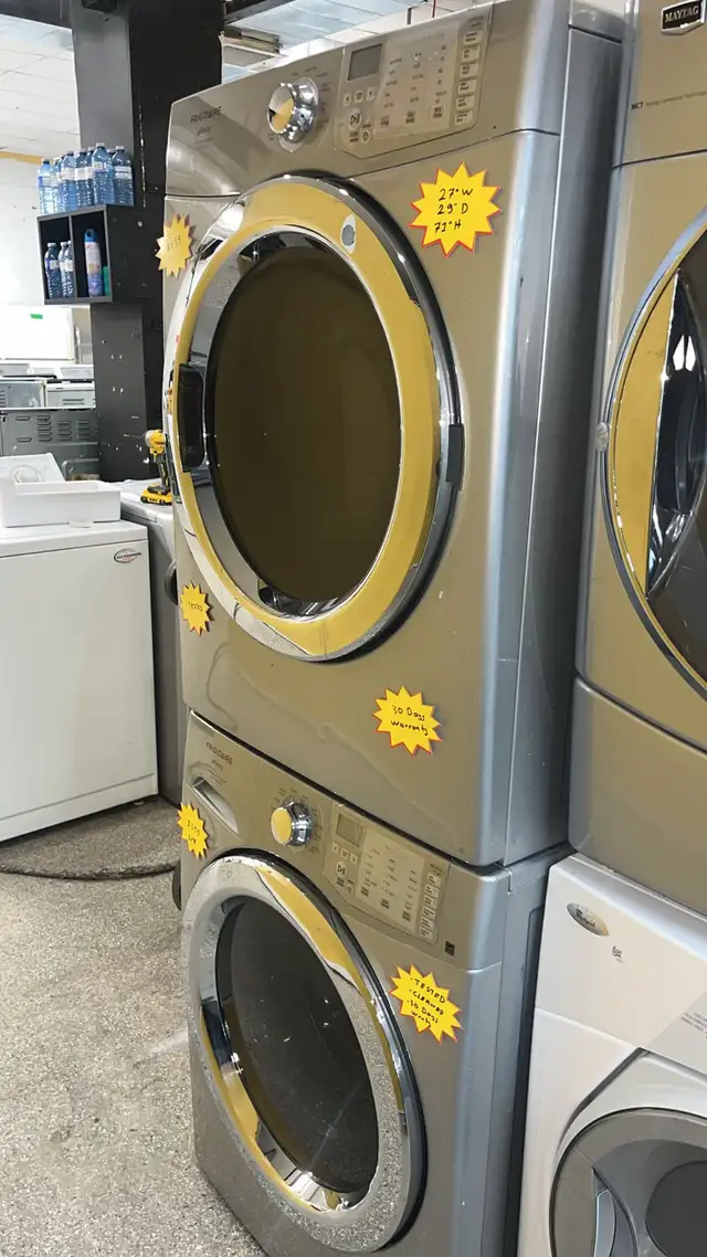 Frigidaire  27" Stackable Washer & Dryer Set Fully Tested - Photo 3