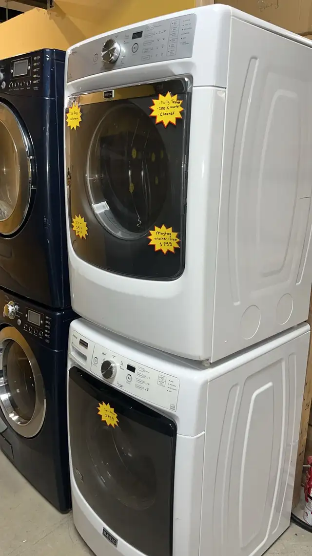 Maytag 27" Stackable Washer & Dryer Set Fully Tested - Photo 3