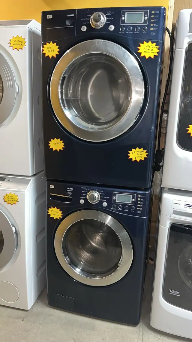 LG 27" Stackable Washer & Dryer Set Fully Tested