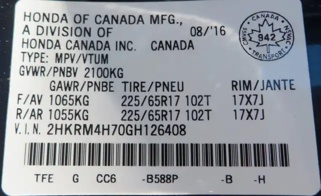 2016 Honda CR-V AWD 5dr EX-L - Photo 25