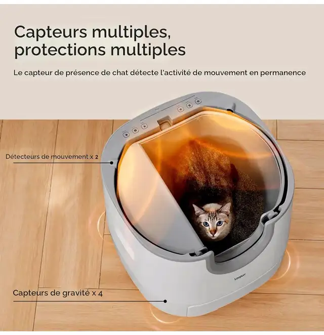 Bac à litière automatique pour chat - Photo 3
