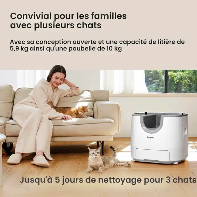 Bac à litière automatique pour chat - Photo 4