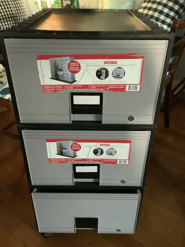 Hard plastic filing boxes