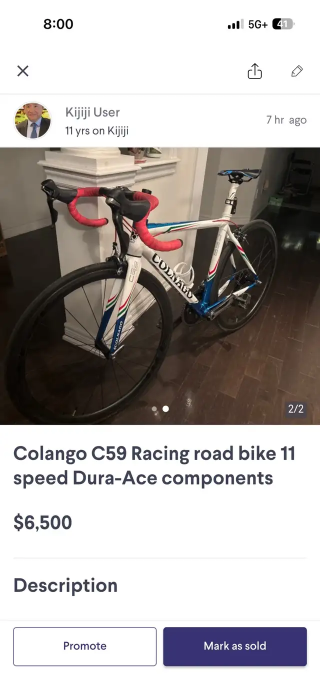 Colango C59 Racing road bike 11  speed Dura-Ace components - Photo 2