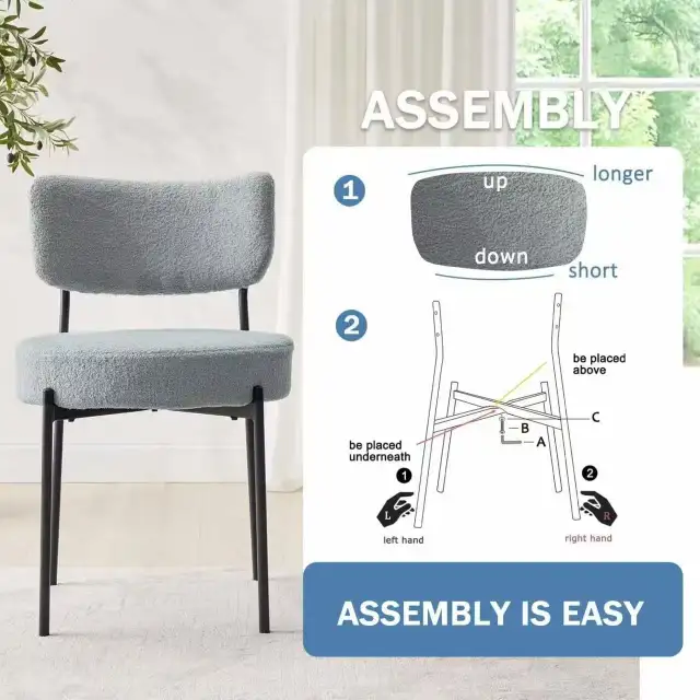 Brand New Boucle Dining Chairs for Restaurant/Home Special $39 - Photo 4