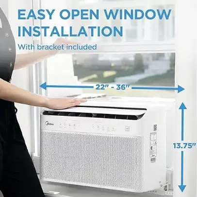 Midea 10,000 BTU U Shaped Smart Inverter Window Air Conditioner - Photo 2