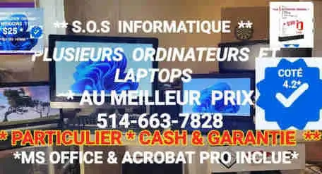 S.O.S INFORMATIQUE AU MEILLEUR PRIX GARANTIE