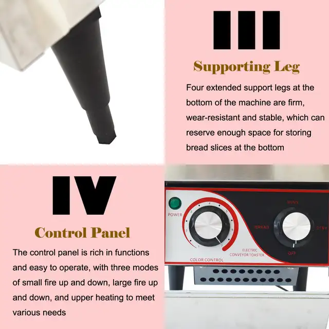 Commercial Conveyor Toaster Bread Bagel Food 110V 1500W 053195 - Photo 9