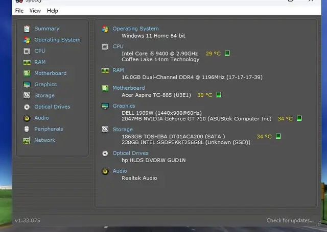 9thGen i5 4.1 GHz  Six Core 16GigsDDR4GT710 M.2SSD WiFi - Photo 3