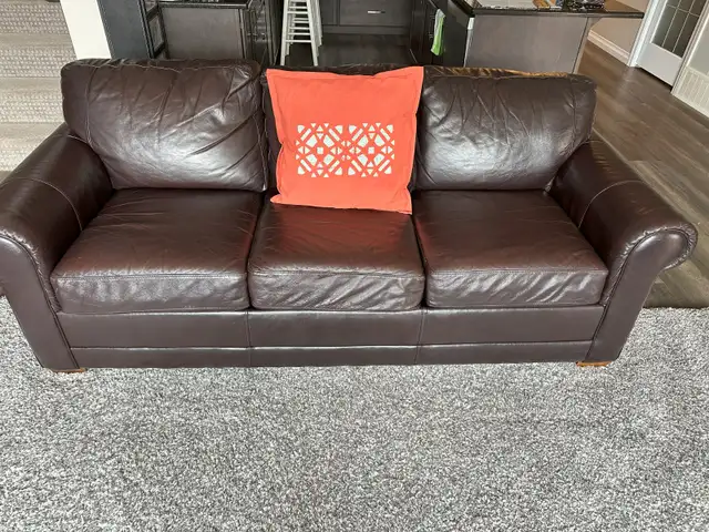 FOR SALE: 2 leather couches:,  Price: $600 - Photo 2
