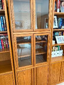 Solid wood wall unit/bookshelf/display case