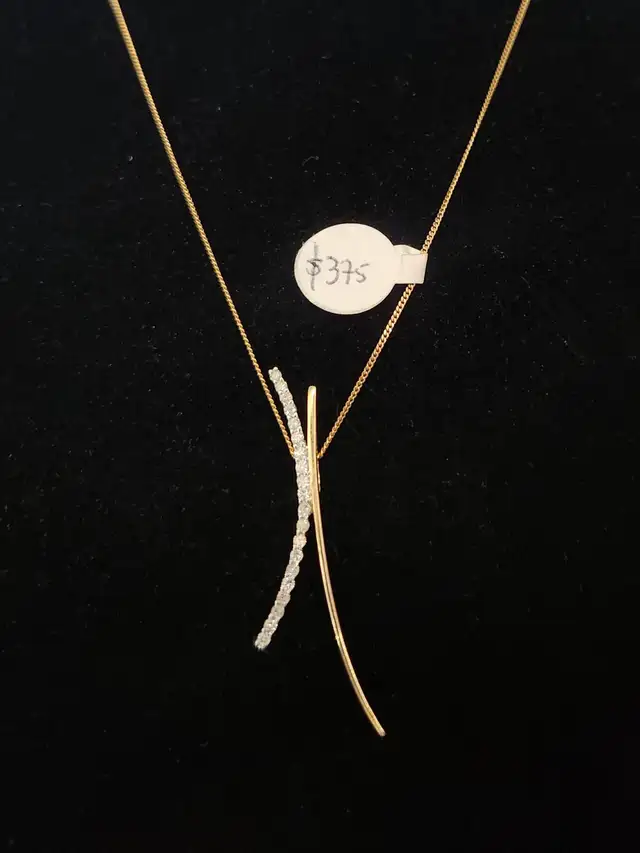 10k / 14k / 18k Gold Necklaces with Pendants, Diamonds - Photo 5