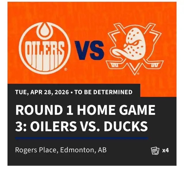 Oilers Playoffs Tickets Home Game 3 (game 5)