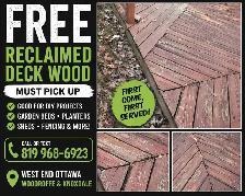 Free deck wood/ lumber
