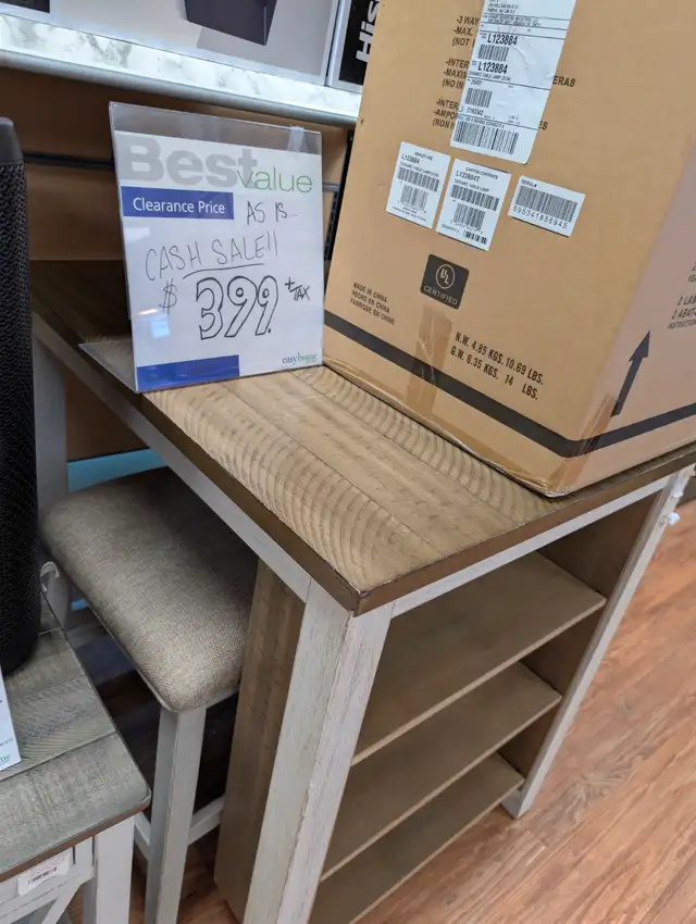 ASHLEY SKEMPTON DINETTE WITH 4 STOOLS REDUCED TO CLEAR $250 TAX - Photo 3