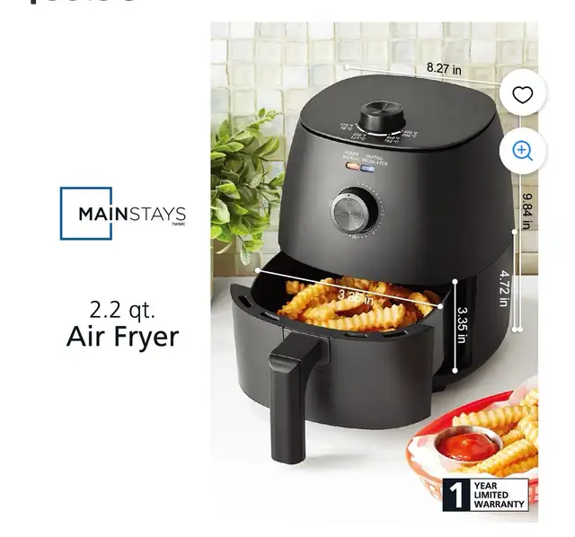 Compact Air Fryer – 2.2 Qt,
