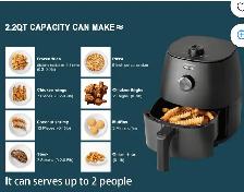 Compact Air Fryer – 2.2 Qt, - Photo 4